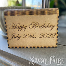 Load image into Gallery viewer, Wood Box living hinge customizable