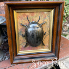 Load image into Gallery viewer, Atelier Savoy: Unique Framed Vintage-Style Beetle Wall Art - Handcrafted Decorative Wall Hanging
