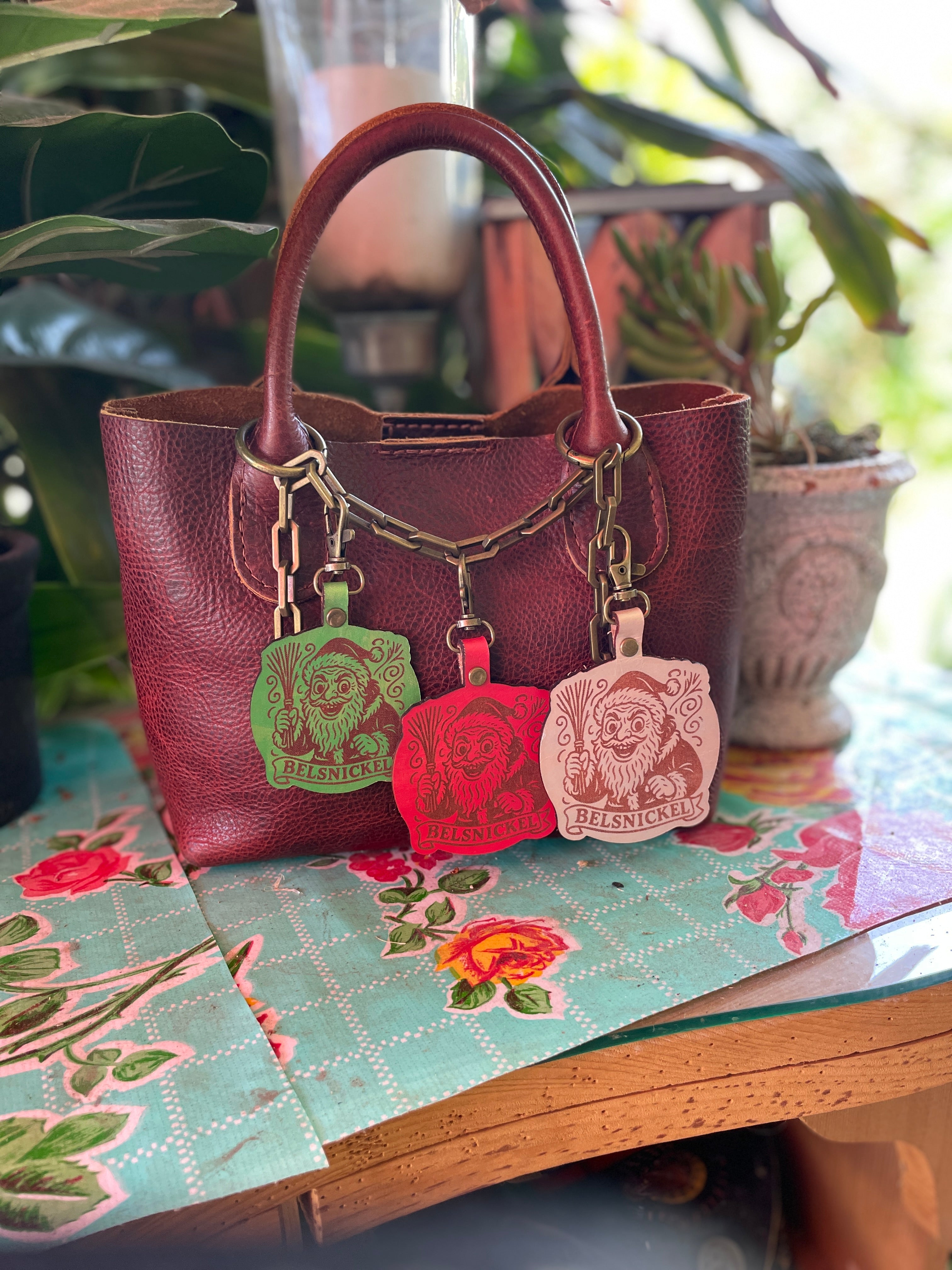 Belsnickel Leather Keychain