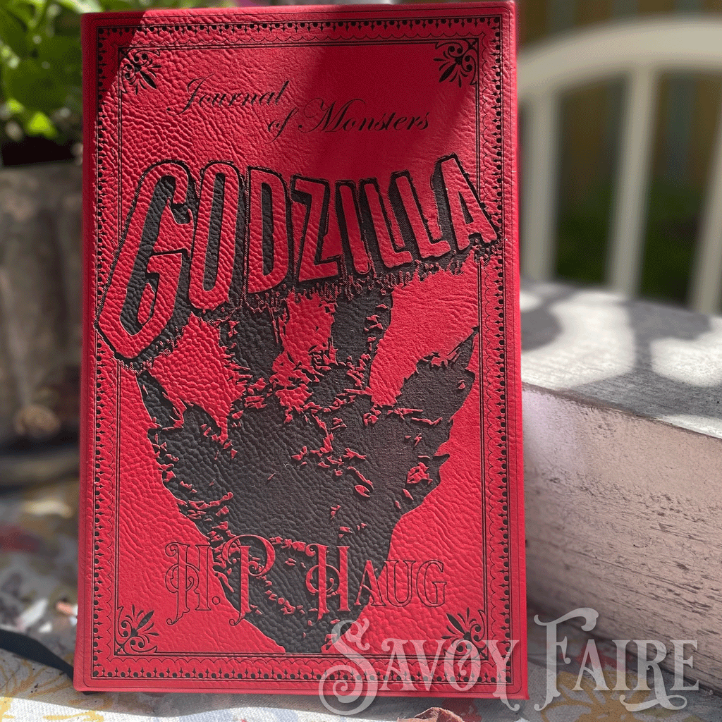 personalized leatherette journal in red with custom laser etching