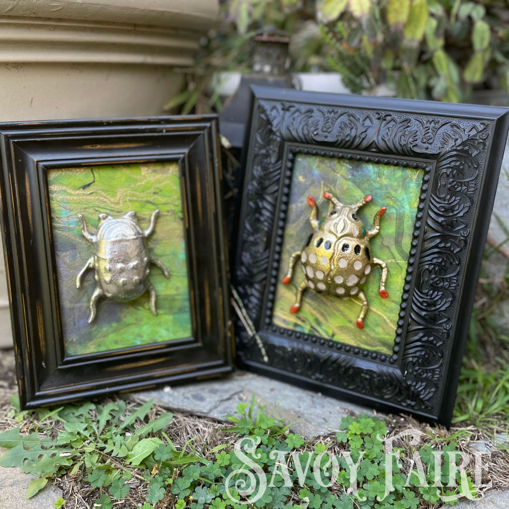 Atelier Savoy: One-of-a-Kind Handcrafted Beetle Wall Art – Small Frames