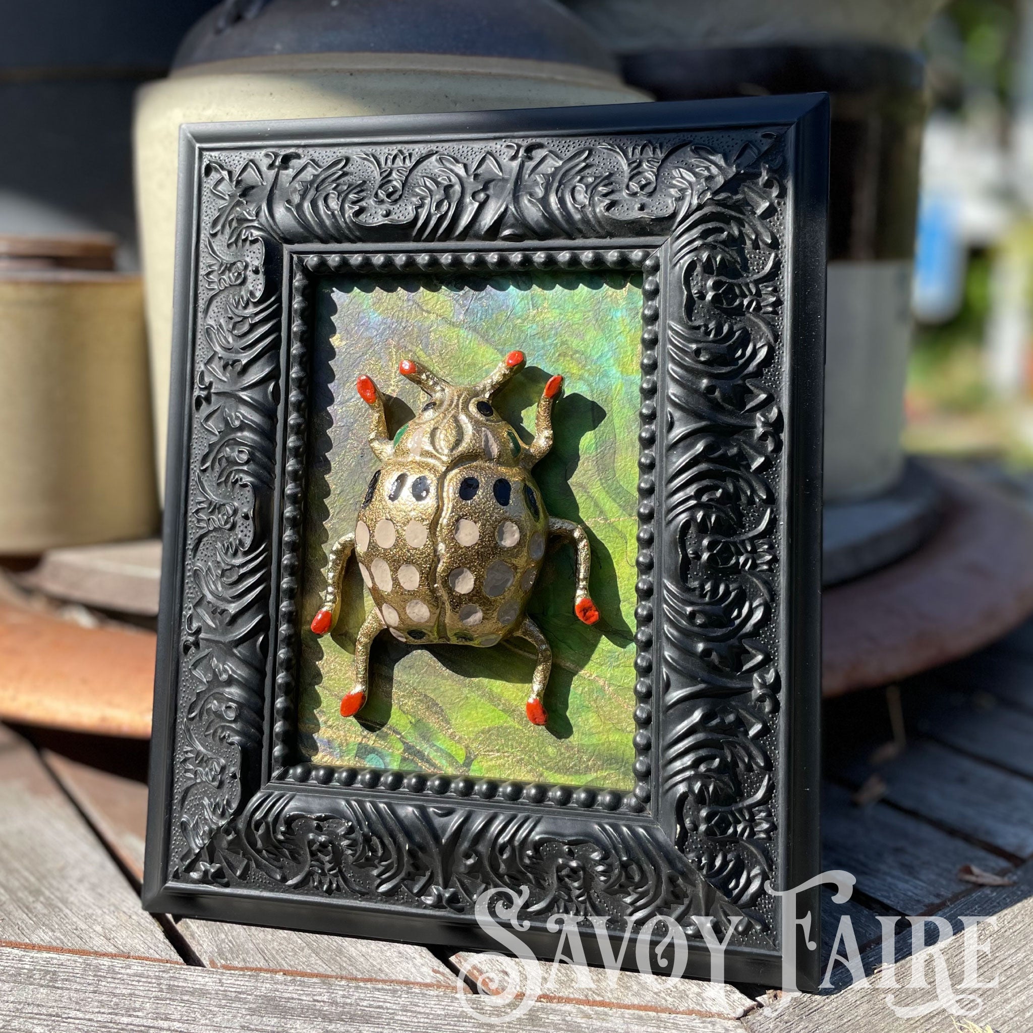 Atelier Savoy: One-of-a-Kind Handcrafted Beetle Wall Art – Small Frames