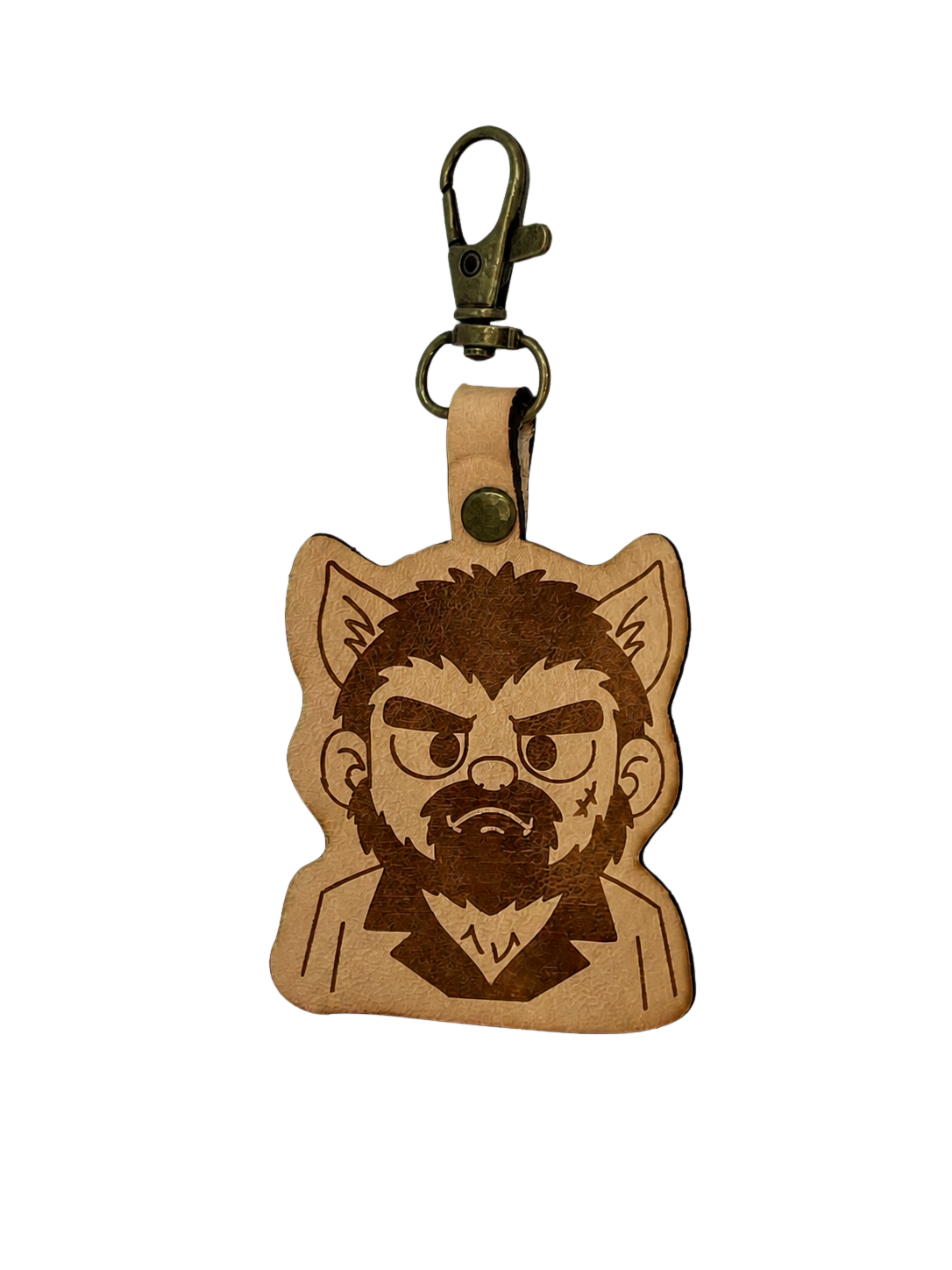 Wulfie Leather Keychain