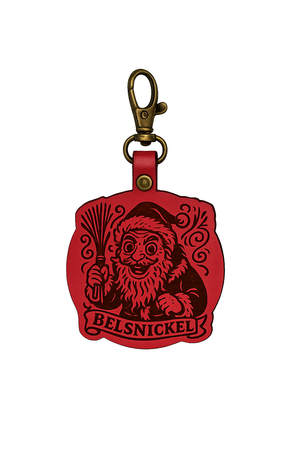 Belsnickel Leather Keychain