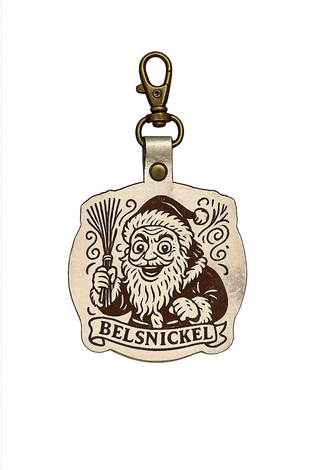 Belsnickel Leather Keychain