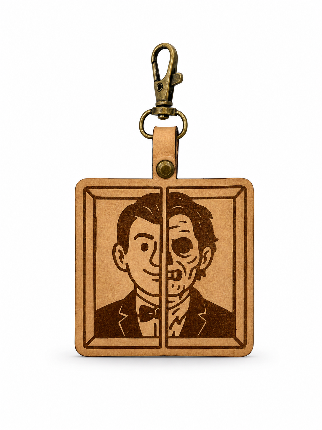 Dorian Gray Leather Keychain
