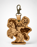 Headless Horseman Leather Keychain