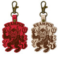 Krampus Leather Keychain