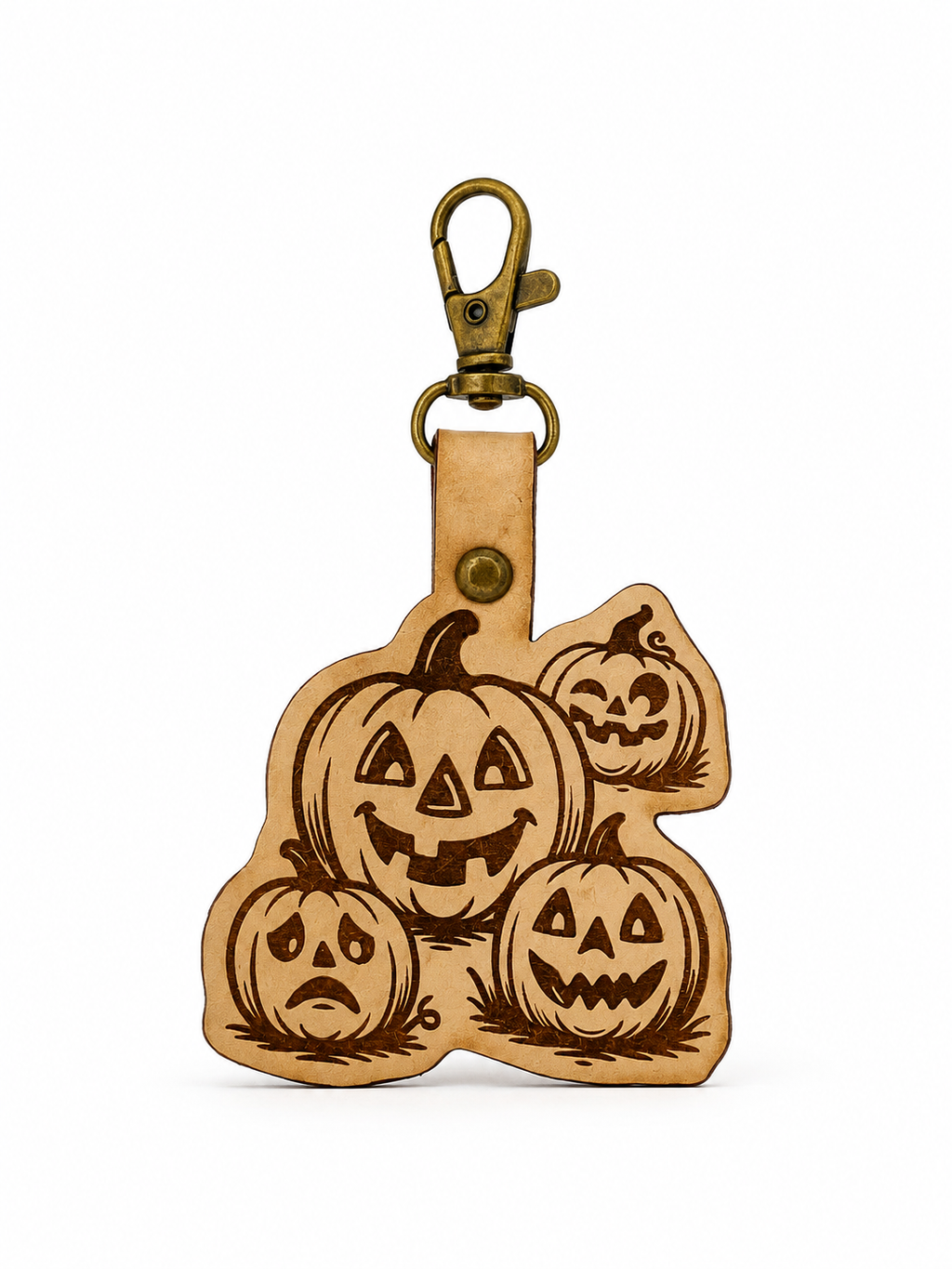 Pumpkin Patch Leather Keychain