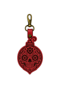 Sugar Skull Ornament Leather Keychain