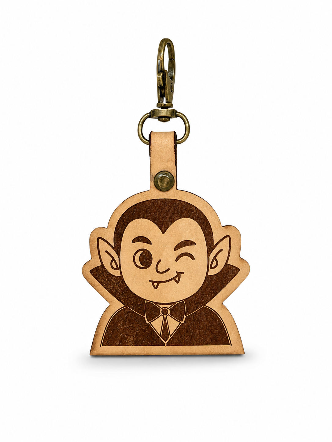 Young Vampire Leather Keychain