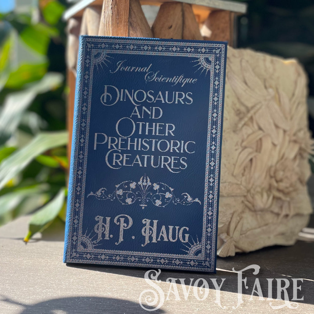 personalized leatherette journal in blue with custom laser etching