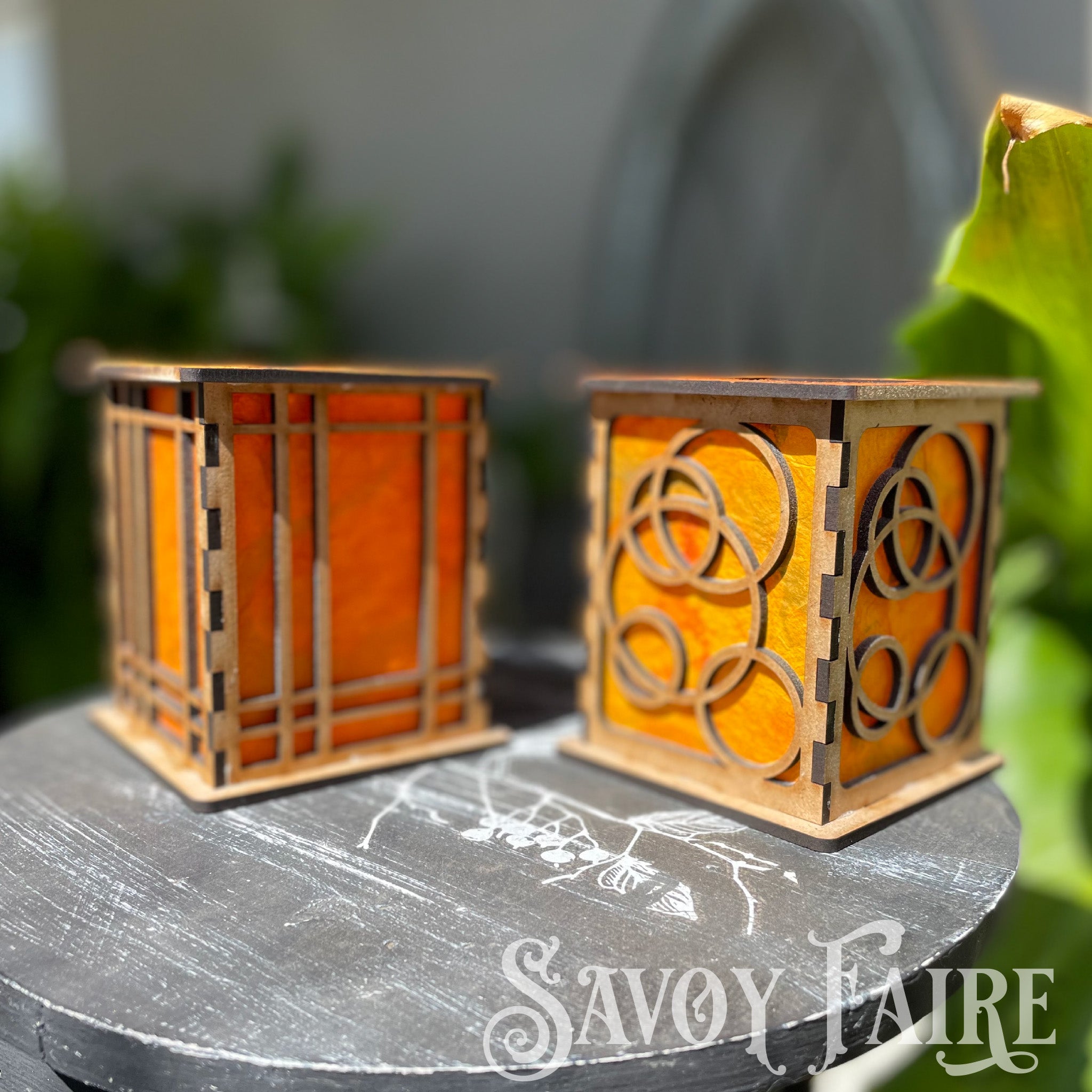 Small Wood and Paper Lantern