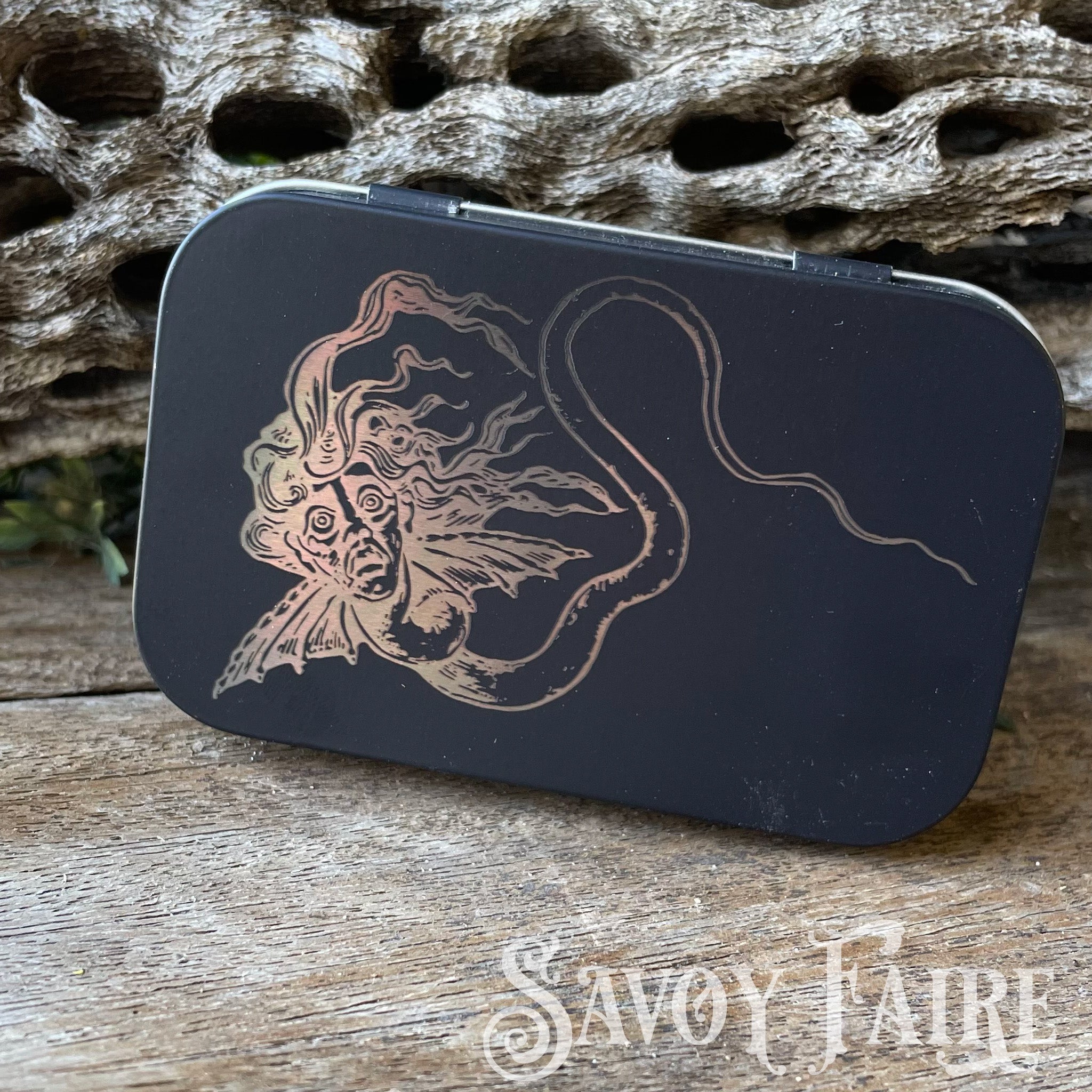 Engraved metal box - Spooky